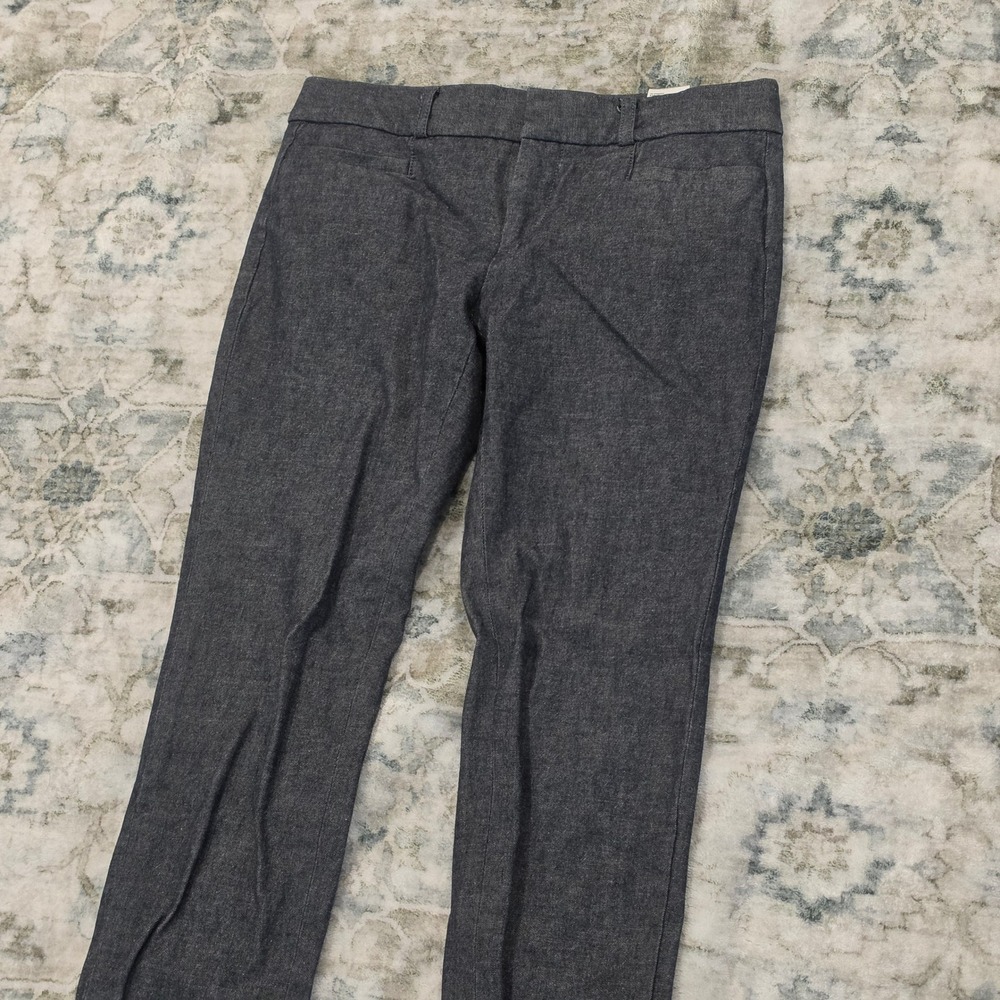 Banana Republic Sloan Fit Pants Womens 0 Petite Charcoal Gray Slim Tapered Dress